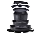 Gipp Ceramic Pots Pans Set Stick, Detachable Handle Cookware New. Price: $85.04.
