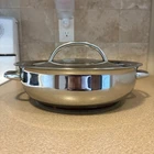 Kirkland Signature 4 Qt Pot Pan W/lid Chef's Casserole Copper Core Stainless Euc Used. Price: $65.00.