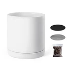 Vevor 12 Cylinder Ceramic Planter Pot With Saucer Drainage Holes Home Decor New. Price: $51.99.