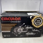 Circulon Symmetry 11-PIECE Hard Anodized Nonstick Set, Black Used. Price: $151.99.