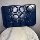 Caraway Ceramic 12-CUP Muffin Pan -non-stick Baking Oven Safe 550 Navy Blue New. Price: $42.50.