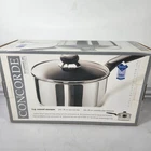 Vtg Concord New 3 Qt Open Saucepan Teflon Coating 18/10 Stainless Steel. Price: $29.99.