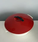 Revol France Red White Ceramic Dutch Oven Round Size 3.6 Used. Price: $120.00.
