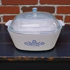 Corningware Blue Cornflower Qt Oven Baking Dish P-34-B Casserole W/ Glass Lid Used. Price: $38.22.