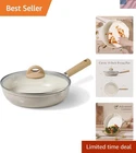 10" Ceramic Frying With Lid, Non Stick Skillet Chef's Pan, Hea... New. Price: $42.38.