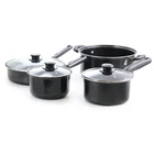 Better Chef F77 Deluxe Non-stick Black Cookware Set With Tempered Lid (7-PIECE) New. Price: $57.99.