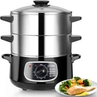 Secura 2-TIER 8.5 Qt Stainless Steel Electric Food Steamer W/ Timer & Glass Lid New. Price: $132.95.