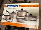 Tramontina 9 Piece Non-stick Cookware Set, Champagne New. Price: $99.99.