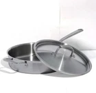 New Made 3.5 Quart Stainless Steel Saute Pan With Lid - All Ply Clad. Price: $197.10.