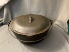 Vtg Lodge #10 Dutch Oven 1/4 Cast Iron Pot Usa D0 Self Basting Lid Handle Used. Price: $50.00.
