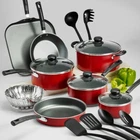 Tramontina Primaware 80119567 Cookware Set -red Or Black (18 Pieces) New. Price: $58.22.
