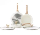 Kordisen Ceramic Nonstick Frying Skillet Set With Lid, 3 Piece New. Price: $52.99.
