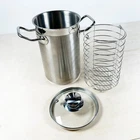 Asparagus Cooker Professional Stainless Steel Glass Tabletops Unlimited Pot Used. Price: $35.00.