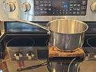 Pre Owned Cuisinart 2.5 Qt 2.4L Stainless Steel Sauce Pot Model 871925-18BOBC Used. Price: $16.88.