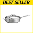 3-QT Stainless Steel Cooking Pan, Made Brazil New. Price: $98.39.