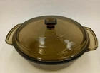 Anchor Hocking Amber Glass Casserole Dish With Lid Ovenware Brown 1.5 Quart Used. Price: $38.38.