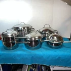 Belgique 11 Piece Stainless Steel Cookware Set Pots & Pans With Lids Used. Price: $125.99.