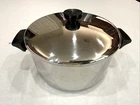 Revere Ware 4.5 Qt Stock Pot & Lid Stainless Steel Tri-ply Disc Bottom Used. Price: $24.95.