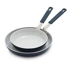 Bobby Flay 2PK Ceramic Nonstick Aluminum Fry Pan Set Oxford New. Price: $38.99.