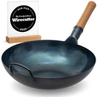 Yosukata 13.5 Blue Carbon Steel Wok Pan Pre-seasoned Inches, New. Price: $148.13.