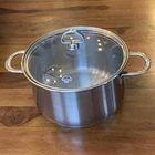 Chantal Stew Pot Saucepan 4 Qt Stainless Double Handle SLSA32-200 & Glass Lid Used. Price: $53.99.