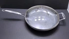 Cuisinart 12" Skillet Fry Pan 722-30H Stainless Steel Induction Ready W/ Lid Used. Price: $26.95.