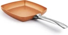Non-stick Copper Square Frying Pan, 9.5" Chef Skillet With Ceramic Inch New. Price: $49.63.