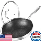 Delarlo Tri-ply Stainless Steel Wok Pan With Lid 13 Inch, Oven Safe 600 New. Price: $87.34.
