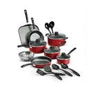 Tramontina Primaware 18 Piece Non-stick Cookware Set, Red New. Price: $35.99.