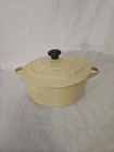 Chasseur Cream Cast Iron Double Handle Dutch Oven With Lid New. Price: $40.00.