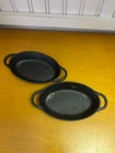 Set Of 2 Pioneer Woman Cast Iron Mini Oval Au Gratin Pans Cookware Flaws Used. Price: $13.00.