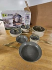 10 Piece - Greenpan Jewel Pro Cookware Set Hard Anodized Nonstick Taupe Used. Price: $69.87.