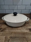 Chasseur 2.5 Quart Enameled Dutch Oven, Cream Used. Price: $19.50.