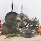 T-fal Ceramic Excellence Nonstick 10-PIECE Cookware Set Pots & Pans In Grey New. Price: $104.95.