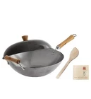 Joyce Chen Classic Series Carbon Steel Wok Set, 4-PIECE, 14-INCH, Charcoal New. Price: $62.04.