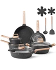 Vevor 17PIECE Pots And Pans Set Granite Nonstick Kitchen Cookware Inductionblack New. Price: $82.99.