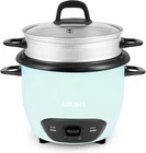 Aroma 6-CUP (cooked) / 1.5QT. Rice & Grain Cooker (ARC-743-1NGBL), Light Blue Used. Price: $15.29.