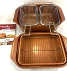 Copper Chef Wonder Cooker Set With Roaster Grill And Fry Basket New, Missing Lid. Price: $59.99.