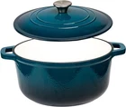 Lexi Home 6 Qt. Enameled Cast Iron Dutch Oven Pot LB5442 - Blue Shadow Used. Price: $53.54.
