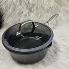 Calphalon Cookware Anodized 1/2 Quart Saucepan Pot 8703 Glass Lid Used. Price: $39.99.