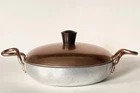 Vtg Wear-ever Hallite 7" Aluminum Skillet Pan W/copper Lid & Twist Handles #2107 Used. Price: $14.90.