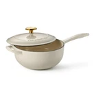 Tramontina Bestow Enameled Cast Iron Saucier Pan With Lid, 3-QUART, Latte G New. Price: $73.57.