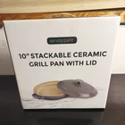 Servappetit Ceramic Grill Pan With Lid Stackable 10 Inch Gray New. Price: $9.99.