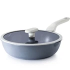 Pricusis Nonstick Ceramic Saut Pan Lid 3.2 Qt 10 Inch Toxin-free Deep Frying New. Price: $57.77.