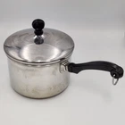 Farberware Stainless Steel Saucepan Pot 2 Quart With Lid Impact Bonded Even Heat Used. Price: $11.21.