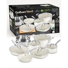Gotham Steel 12PC Nonstick Heavy Duty Ceramic Coated Aluminum Cookware Set Cream New. Price: $127.79.