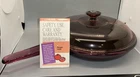 Corning Visions Cranberry 10" Skillet & Lid With Safety, Use, Care Pamphlet New. Price: $42.50.