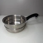 Saladmaster 8" Double Boiler Steamer Insert Strainer Colander Stainless Steel Used. Price: $29.99.