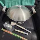 Large Himark Gourmet Kitchen Wok Set New 7 Piece. Price: $34.99.