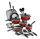 Tramontina Primaware 18 Pc Nonstick Cookware Set Red Pots & Pans New. Price: $48.19.
